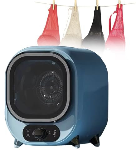 ELIKBH Asciugatrice a Condensazione, Mini Asciugatrice, 5 modalità di Asciugatura, Carico di 0,8 kg, Asciugatrice Ventilata per Piccoli Capi di Bucato(Light Blue)