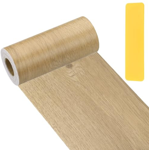 PATIKIL Wood Grain Repair Tape 12cm x 33ft, Self Adhesive Realistic Textured Repair Patch Peel and Stick Wood Tape with Scraper for Floor Door Window Furniture Table Birch