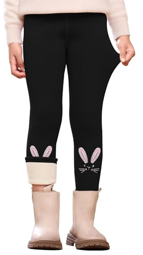 YloveM Varma leggings barn termiska bomullsstrumpbyxor med tryck vinterbyxor för flickor