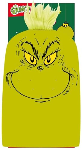 The Grinch Gant de bain exfoliant doux pour enfant et adulte Motif Noël Grinch