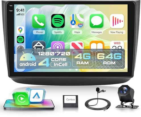 4G+64G Android Autoradio per Mercedes Benz Viano 2004-2011/Vito 2010-2015 Wireless Carplay Android Auto 10 Pollici Incell Touchscreen Radio con GPS WiFi Bluetooth FM/RDS/EQ/SWC Telecamera Posteriore