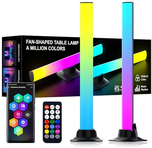 AURORIONCG Barre LED RGBIC 32cm a 300°, Luci Scrivania Gaming e Retroilluminazione TV Intelligente, Lampada Monitor PC con Sincronizzazione Musicale, Controllo App USB 5V, Accessori Postazione