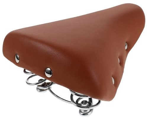 GARVALON Cuscino per Sella Bici Vintage Imbottito in Schiuma Comodo e Ampio Sella per Bici da Uomo e Donna Resistente per Uso Urbano e Mountain Bike
