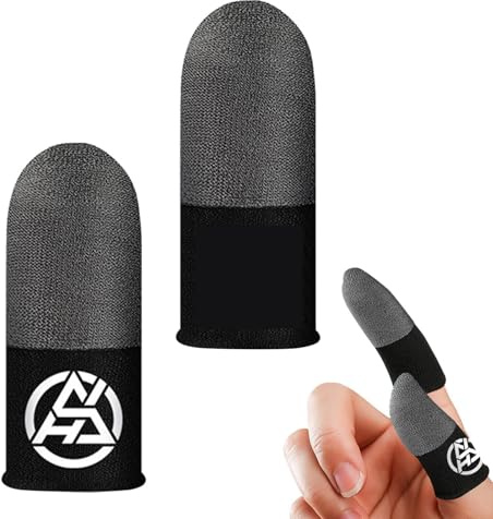 Gamers Finger Sleeves - Lättviktshandskar I Silverfiber, Sömlösa Pekskärmsskydd, Andningsskyddande Skydd Mot Svett | Mobile Gamings Fingerskydd För Smartphones Bekvämt Hållbart