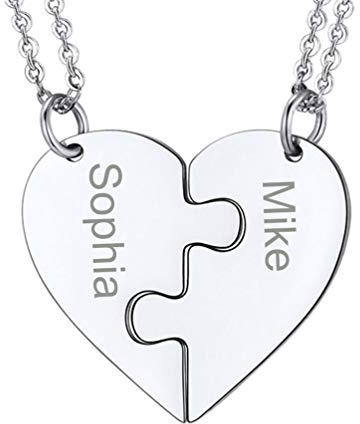 PROSTEEL Collana Amiche per 2 Collana con Cuore Spezzato Collana Cuore Spezzato Amiche