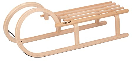 COLINT - Luge en bois de hêtre - 100 cm - Certifiée TÜV - Traîneau traditionnel pour enfant