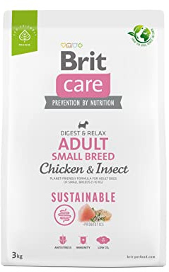BRIT Care Dog Sustainable Adult Small Breed Chicken & Insect - Dry Dog Food - 3 kg