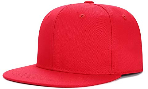 Boolavard Säuglinge bis Kleinkinder, Schlichte, strukturierte Snapback-Kappe mit flachem Schirm (DE/NL/SE/PL, Alphanumerisch, Einheitsgröße, Rot)