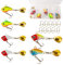 Yqhugbc 6 Stück Angelköder, Jig Spinner, Angelköder Set, Metall Fischköder, Blinker Angeln 10g Spinnerbait Wobble Oberfläche Köder, für Barsch, Forelle, Hecht, Zander, Wels, Döbel