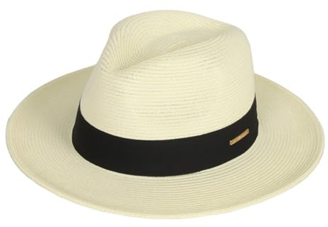 FREEBIRD99 Unisex Wide Brim Straw Panama Fedora Hat Summer Beach Sun Hat for Men Women