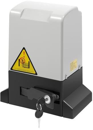 MEHOOSPVN 550W Automatic Sliding Gate Opener Rack Drive Electric Gate Motor for Heavy Driveway Slide Gates Up to 1200kg with 6 Racks & 2 Remote Control Security Gate Operator AC for Yard Gate Factory