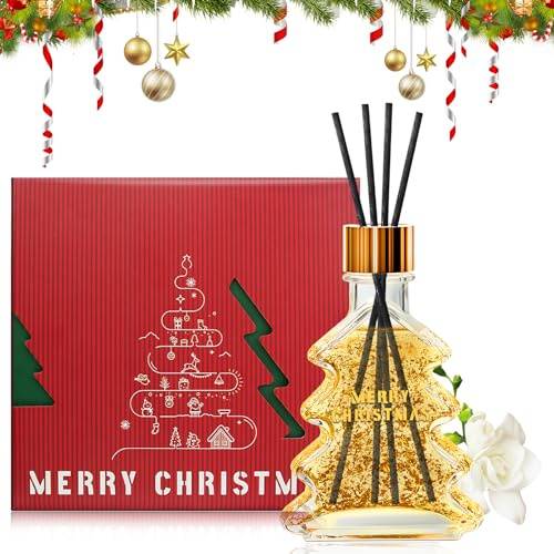 WEILAOK Doftpinnar jul, havs-diffuser, rumsdoft, jul, naturlig rumsdoft, utan kemi, gardenimdoft, rumsdoft, ätpinnar för rumsdofter, vinter, julklapp, present – 100 ml