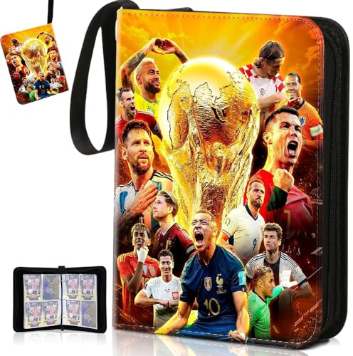 CLIUNT Football Card Binder, 400 Pockets Football Card Holder, Trading Card Games Collection, Football Card Folder with Removable Sleeves (new2