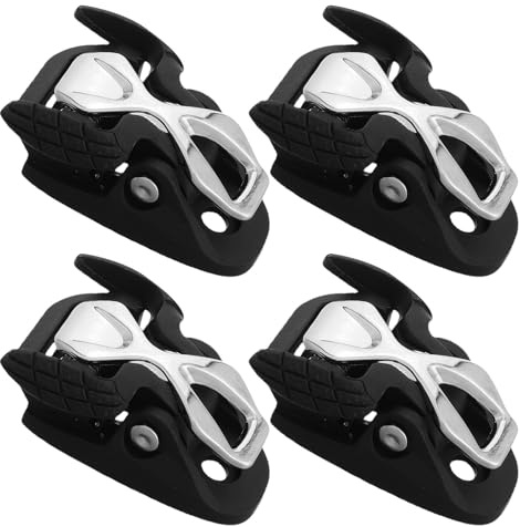 SEWACC 4 Piezas de Hebilla de Zapato de Patín con Tornillos, Cierre Rápido y Ajustable para Accesorios de Patines en Línea, Material Plástico y Acero Inoxidable para Actividades al Aire