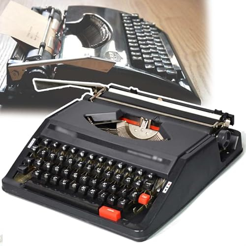 Retro Manuell skrivmaskin, traditionell manuell skrivmaskin,lexibla knappar Klar handstil, med Case, lätt att använda