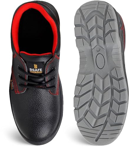 Mazalat Calzado de seguridad Hombre S1, Calzado de trabajo y seguridad Ligero, Piel de becerro, Negro, impermeable, Antideslizante, Calzado de seguridad Hombre Puntera de acero, Zapatilla de seguridad