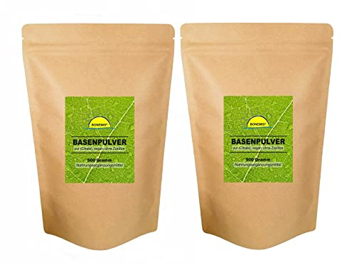 Basenpulver (Citrate), vegan, Premiumqualität ohne Zusätze, 1 kg (2 Beutel á 500 g), Bonemis®