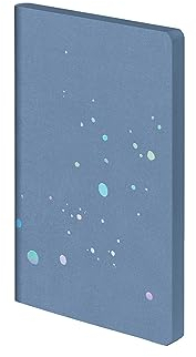 Nuuna Notizbuch A5+ | Surface M - Sublime | 3,5 mm Punktraster | 176 nummerierte Seiten | 120 g Premium-Papier | Recyceltes Denim blau | nachhaltig produziert in Deutschland