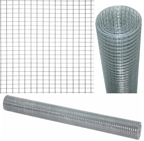 nanook Volierendraht Maschendraht Kaninchendraht für Kleintier Käfig Drahtgitter - verzinkt - 5m Rolle x 100cm Höhe