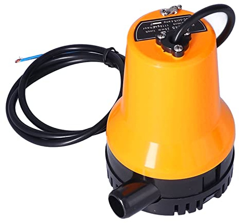 24V Tauchpumpe Bilgenpumpe Elektrische Wasserpumpe 7000 U/min für Landwirtschaft Bewässerung Garten Boote Hochleistungsmotor ABS-Material Langlebig Stabiler Betrieb Mobiler Einsatz