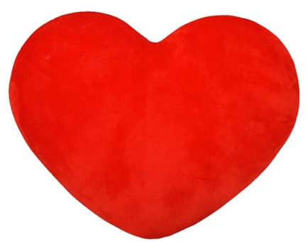 Fadcaer Heart Decorative Pillow, Soft Plush Cushion, Cute Heart Shaped Cushion for Sofa, Bed, Dining, Gifts for Girls, Valentine's Day Gift (Red, 30cm)