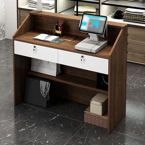 Empfangstheke Kleine Verkaufstheke Für Die Kasse, Große Empfangstheke Mit Abschließbaren Schubladen, Moderner Empfangsschalter, Firmentheke Für Den Schönheitssalon Im Lobbybüro