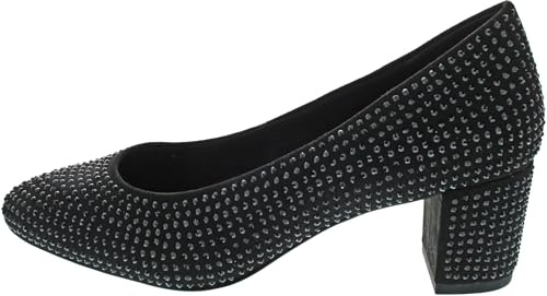 MARCO TOZZI Femme Escarpins Semelle intérieure Feel Me souple doublure souple Scintillant, noir (BLACK GLITTER), 42 EU