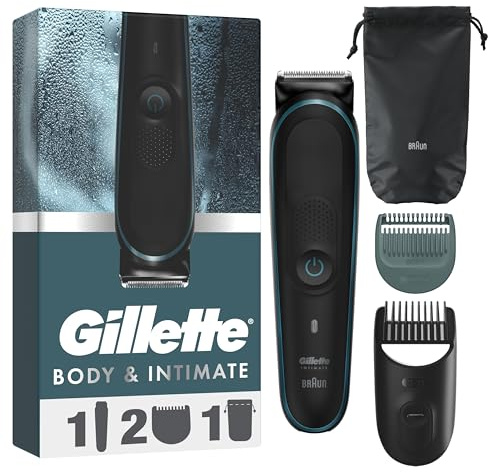 Gillette Tondeuse Electrique Pour Hommes I5 Initmate Pour Un Rasage Des Zones Intimes Et Des Poils Pubiens, Douce Avec La Peau Sensible, Etanche, Sans Fil, Avec Lames Inusables Sans Besoin De Rechange