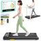UREVO Smart Walking Pad, kompaktes Laufband unter Schreibtisch mit doppelter Stoßdämpfung, Workout-App mit Track Insights und MIIT-Modus, Fernbedienung oder App-Steuerung für das Home Office