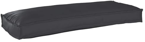 vidaXL Cojín Negro 100 x 40 x 8 cm Tela Oxford, Cojín Decorativo Rectangular, Moderno y Resistente al Agua, para Sala con Tela Oxford Minimalista