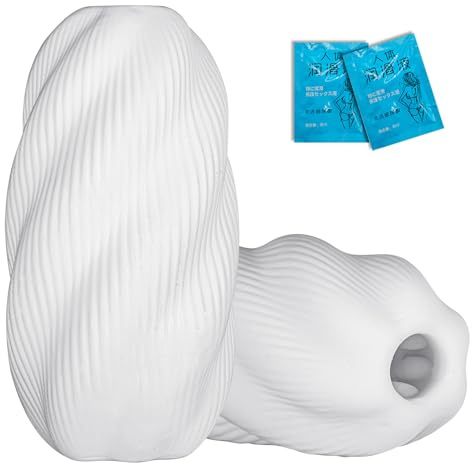 Male Masturbator Pocket Pussy Sex Toys for Men with Soft TPE and Nubby Textured Tunnel, Realistic Stroker Sleeve for Penis Training, Adult Sex Toy for Solo or Couple Play White
