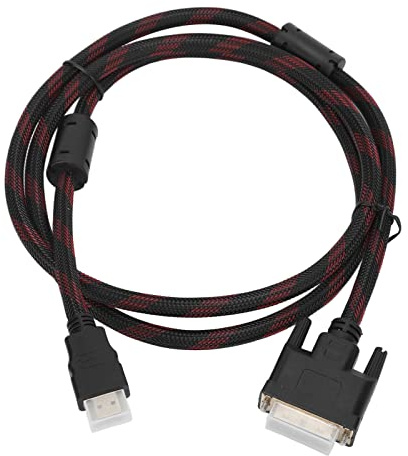 CHEOTIME HDMI till DVI-adapterkabel, 1,4 m/4,6 fot höghastighetsadapterkabel dubbelriktad DVI 24+1 DVI till HDMI-adapter Bildskärmskablar Kompatibel med X Box One, PS 5, grafikkort