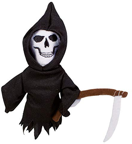 The Unemployed Philosophers Guild Grim Reaper Magnetic Personality - Plush Finger Puppet and Refrigerator Magnet, Approx 4 Tall