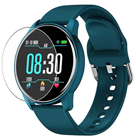 Puccy 3 Pack Tempered Glass Screen Protector Film, compatible with Smartwatch Janker ZL01 1.3 Protectors Guard
