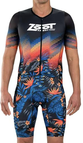 Zoot Herren LTD Tri Aero Fz Racesuit, kurzärmelig, aerodynamisch, Radfahren, Rennen, Schwimmen, Fahrrad, Lauf, Tri-Anzug mit Taschen, UPF 50+ Stoff, 40 Jahre, X-Large