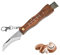 NIXRET Klappmesser, Pilzmesser mit Bürste und Lineal, Outdoor Messer mit Titanium Edelstahl Trüffel Taschenmesser mit Schlüsselring Schwammerlmesser Klappmesser Messer