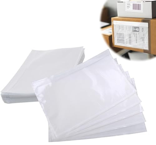 Pochette Transparente Adhesive,Pochette D’Expédition Autocollante, enveloppes autocollantes pour documents de livraison, sachet avec bande adhésive, 180 x 240 mm (25 Pièces)