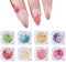 Trockenblumen Nail Art,8 Gläser 3D Getrocknete Blumen für Nägel, Bunt Natürliche Echte Nail Art Aufkleber Trockene Blumen Nagel Zubehör für Nagelkunst Dekoration DIY Basteln