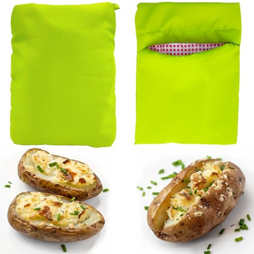 KR. LIF 2 PACK Baked Potato Microwave Bag – Reusable Potato Express Microwave Pouch & Sleeve Cooker for Beaking