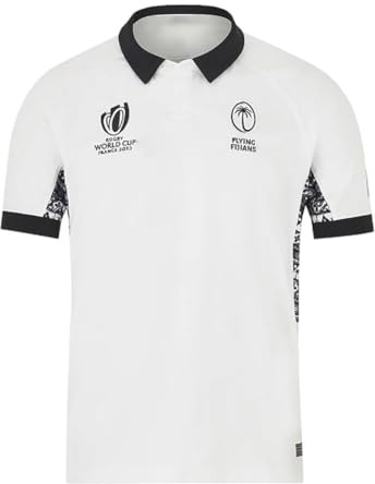 HCOISINI 2023 World Cup RWC Fiji, Rugby-Trikot, Fußball-Trainingstrikot for Herren(White,XL)