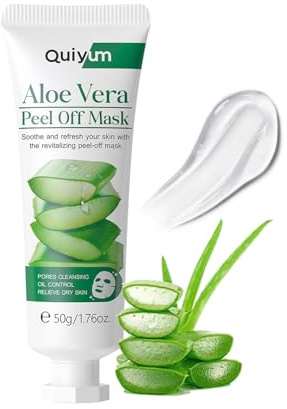 Maschera viso peel off all'aloe vera, maschera in gel lenitiva per il viso, idratante, rivitalizzante, rassodante, peel off, cura della pelle, pulizia profonda dei pori, rimuove punti neri, sporco e