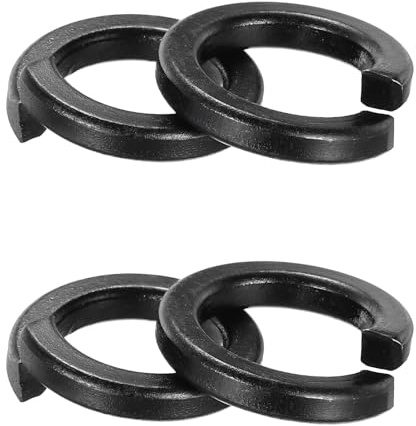 PATIKIL Set di 50 dischi a fessura, dischi a molla M14 304 in acciaio inox, set per viti bulloni, nero