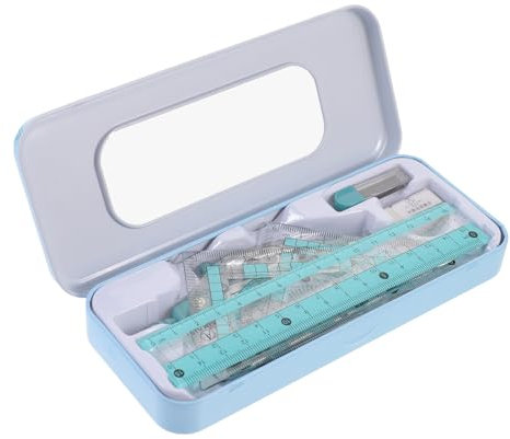 DIYEAH Kit Completo Regla Transportador Compás De Dibujo Accesorios De Dibujo Profesional