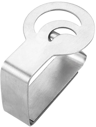 Pinzas para mantel de acero inoxidable, 8 unidades, pinzas para mesa, para exteriores, 6 formas diferentes de cubiertos, pinzas de mesa para mesas gruesas, mesa de jardín, restaurante, mesa de comedor