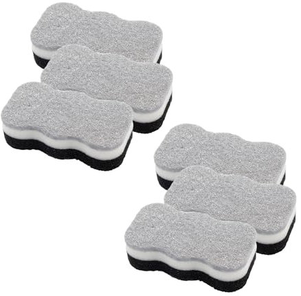 Lot de 6 éponges de nettoyage de cuisine double face anti-rayures, éponges à récurer multi-usages