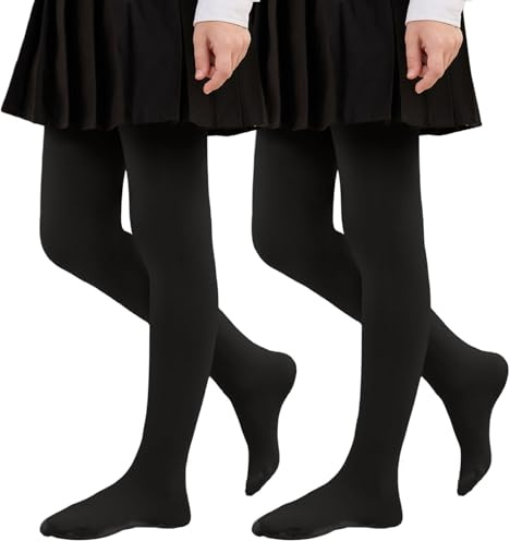 CheChury Medias Niñas Invierno Medias Termicas Opacas Media Forro Polar Niñas Media Warm Color Carne Mallas Térmicas Elásticas Doble Forro Leggings Cintura Alta Sin Costura Leotardos de Ballet Niña