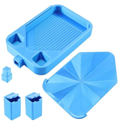 Hellery Kits de Pintura de Diamantes, Suministros para Manualidades, Caja de Clasificación Resistente a Arañazos para Artes Y Manualidades, Talleres, Bordado, Azul, Individual