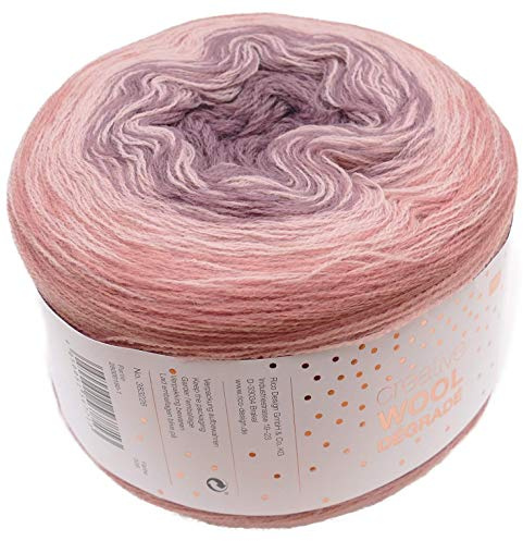 Rico Creativ Wool Farbverlauf, 4-fädig, 200 g, lila/rosa