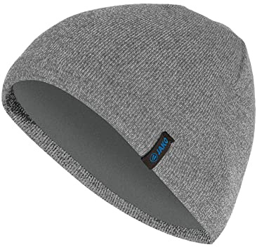 JAKO Unisex Strickmütze, Grau-Meliert, L-XL