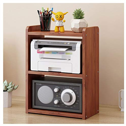 Ständer für Drucker Faxgerät Kleiner Druckerständer 2-Layer-Desktop-Drucker-Shelf-Desktop-Bücherregal, gebraucht für Büro Wohnzimmer Scanner Faxmaschine Halterung Drucker Schreibtisch Organizer für Bü